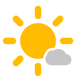 Clear or partly cloudy Clear or partly cloudy