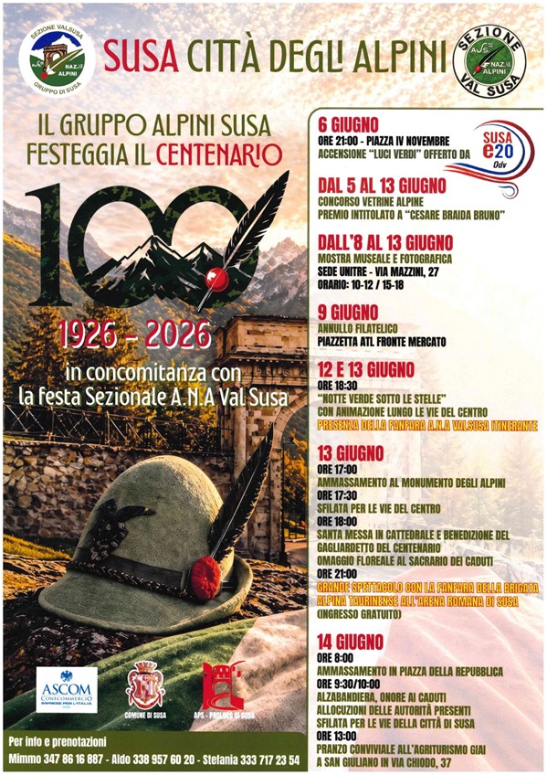 Festeggiamenti Centenario Gruppo Alpini di Susa
